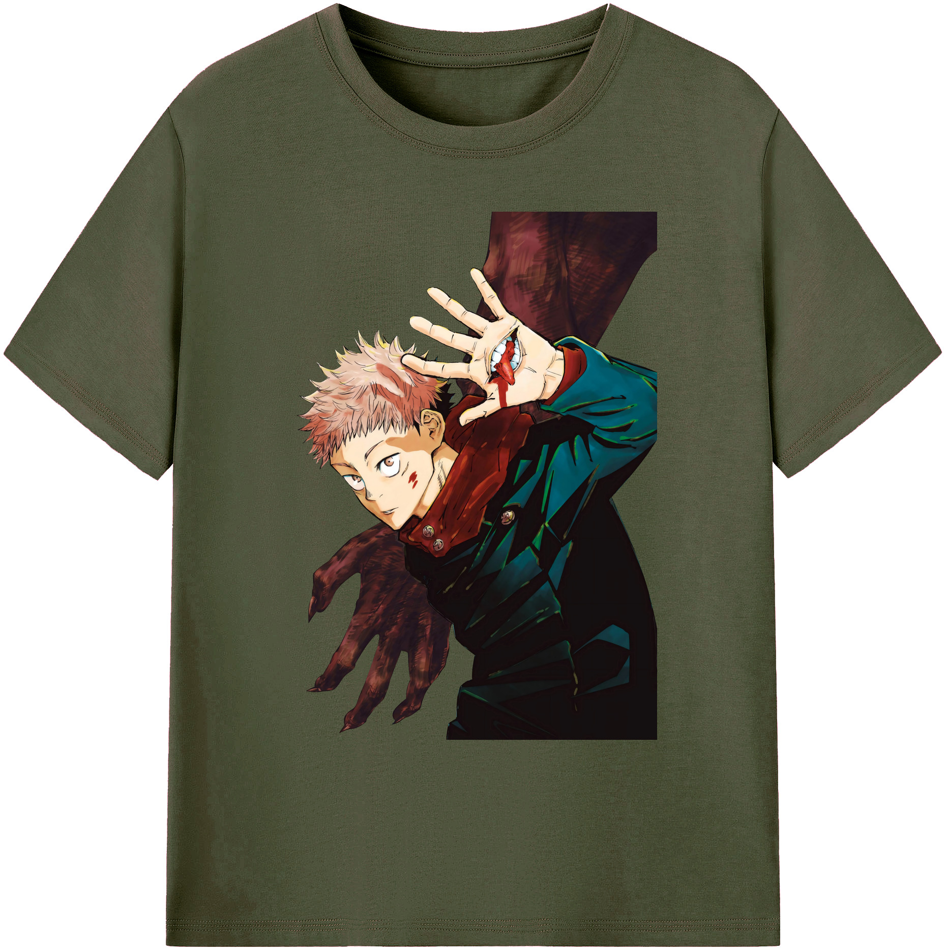 （画像用） 呪術廻戦 Jujutsu Kaisen 綿100％ メンズ半袖Tシャツ｜肌触りやわらか＆通気性